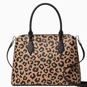 - Kate Spade Darcy Leopard Cheetah Large Satchel NWT Gift Holiday Valentine
